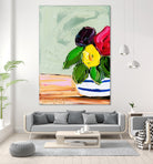 Cherished Aha Master by Angela on GIANT ART - red flowers floral