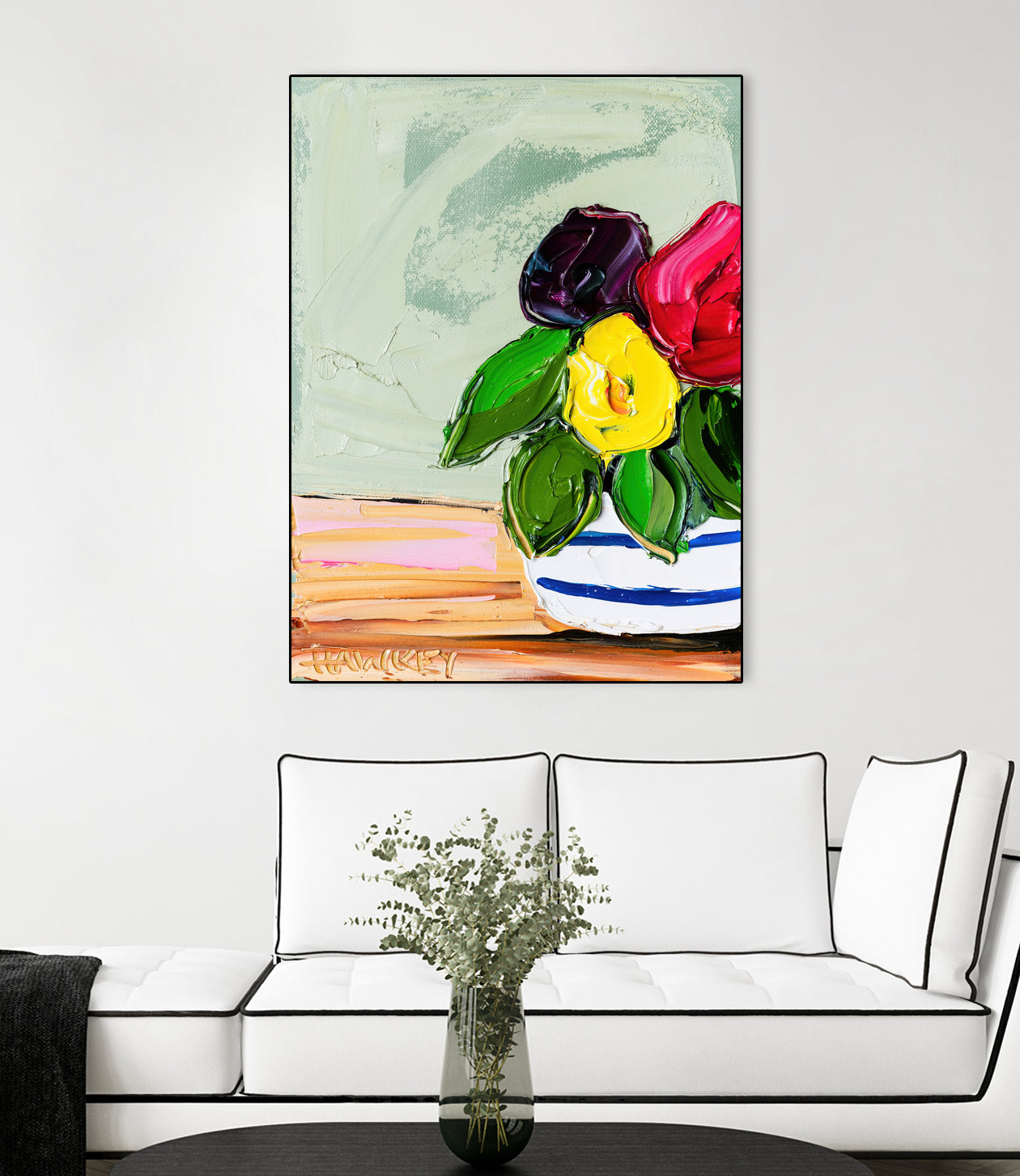 Cherished Aha Master by Angela on GIANT ART - red flowers floral