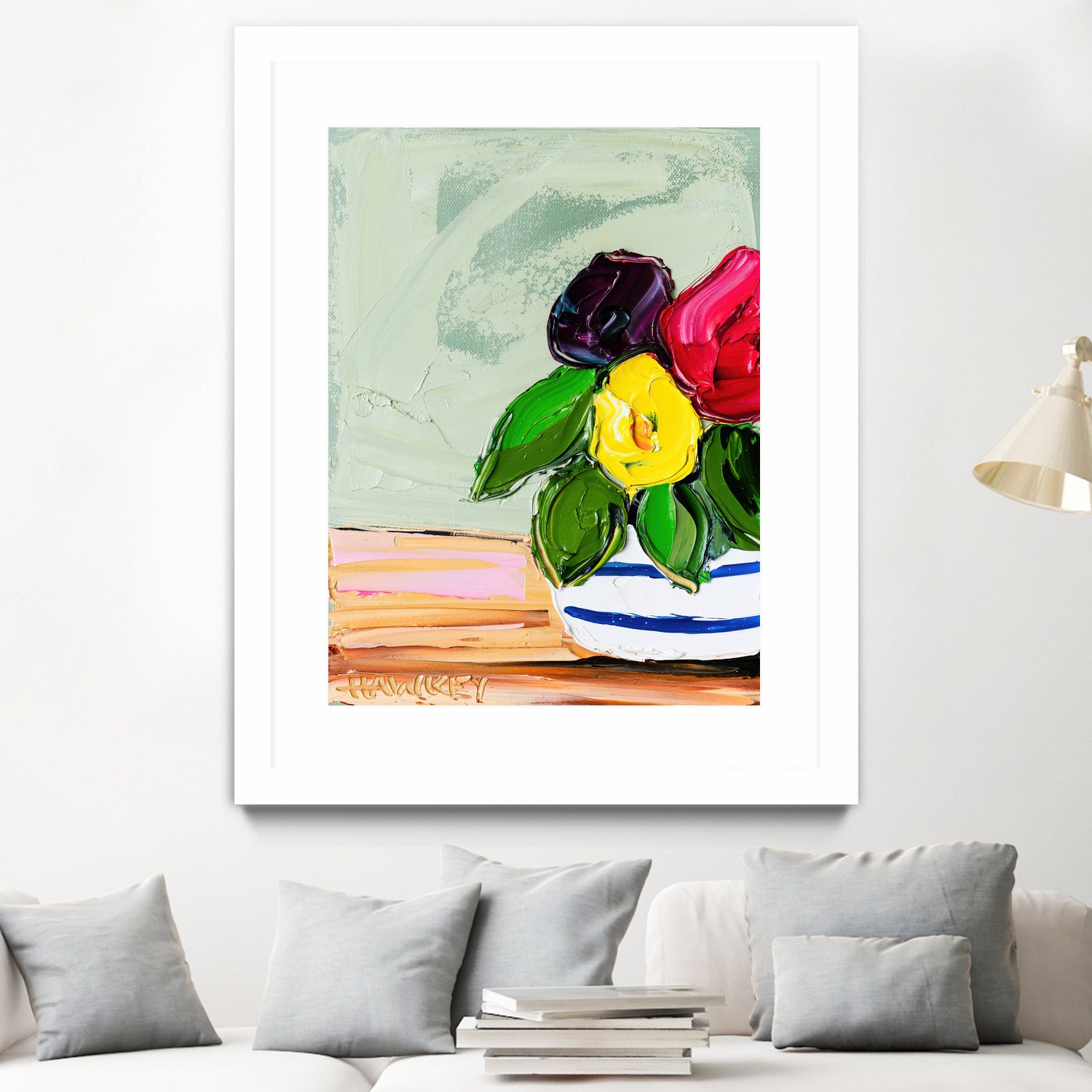 Cherished Aha Master by Angela on GIANT ART - red flowers floral