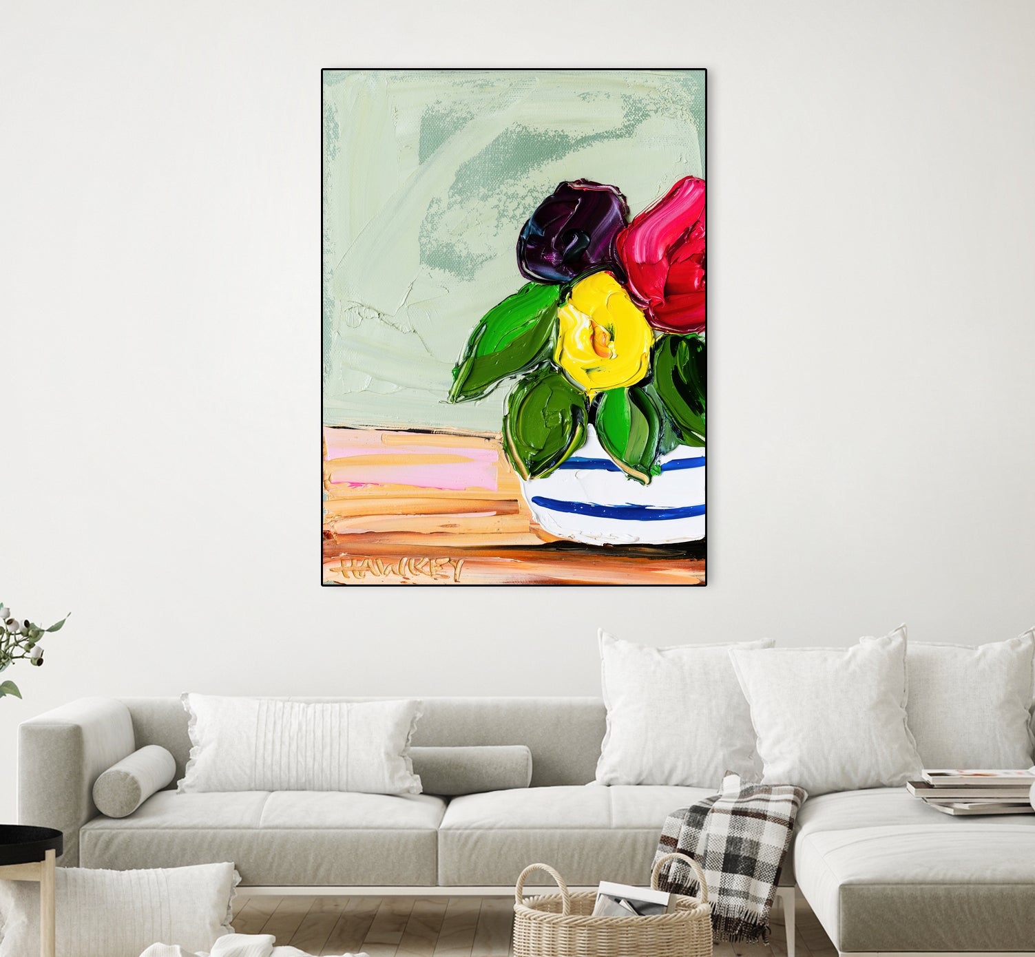 Cherished Aha Master by Angela on GIANT ART - red flowers floral