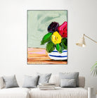 Cherished Aha Master by Angela on GIANT ART - red flowers floral