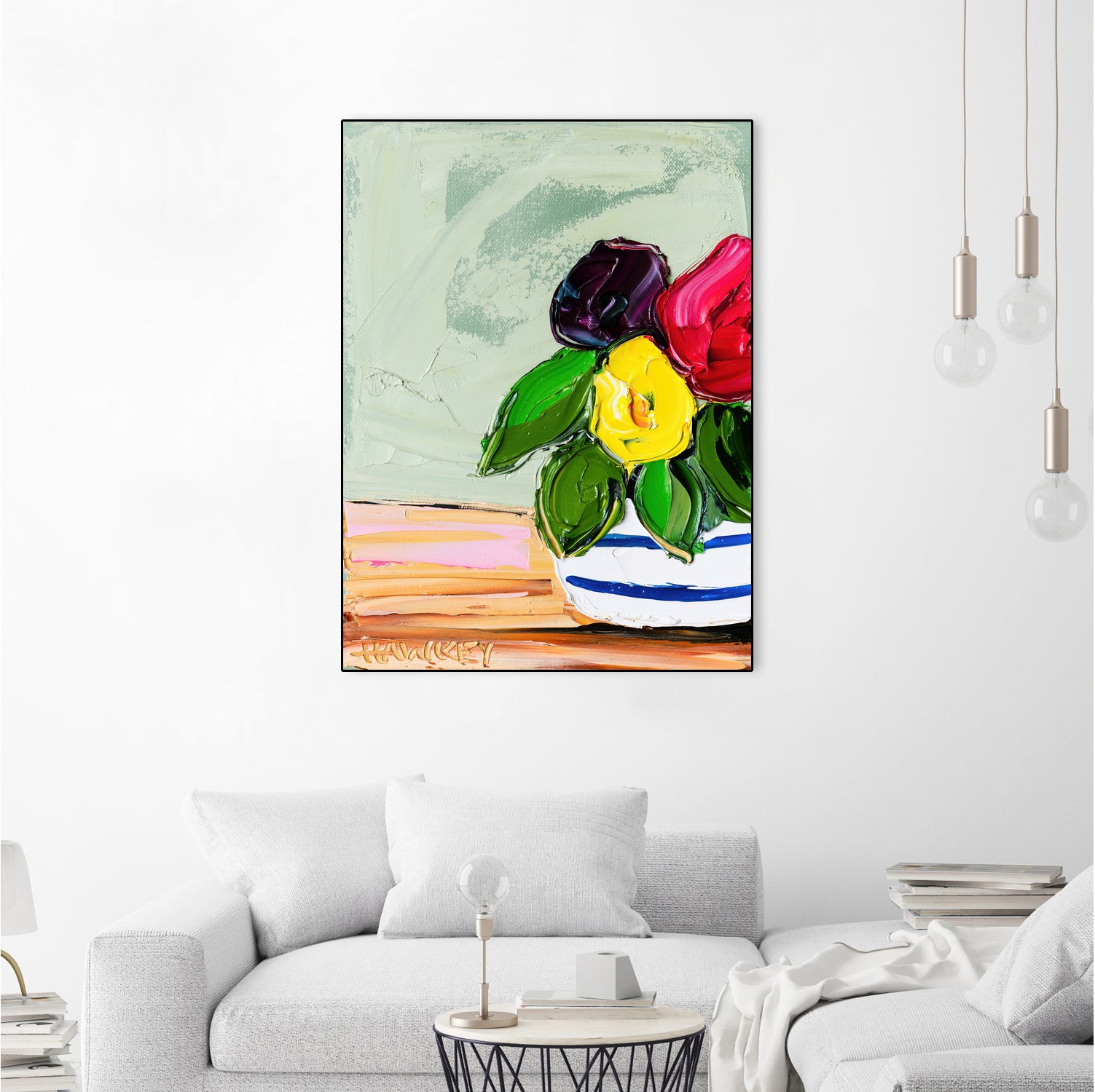 Cherished Aha Master by Angela on GIANT ART - red flowers floral