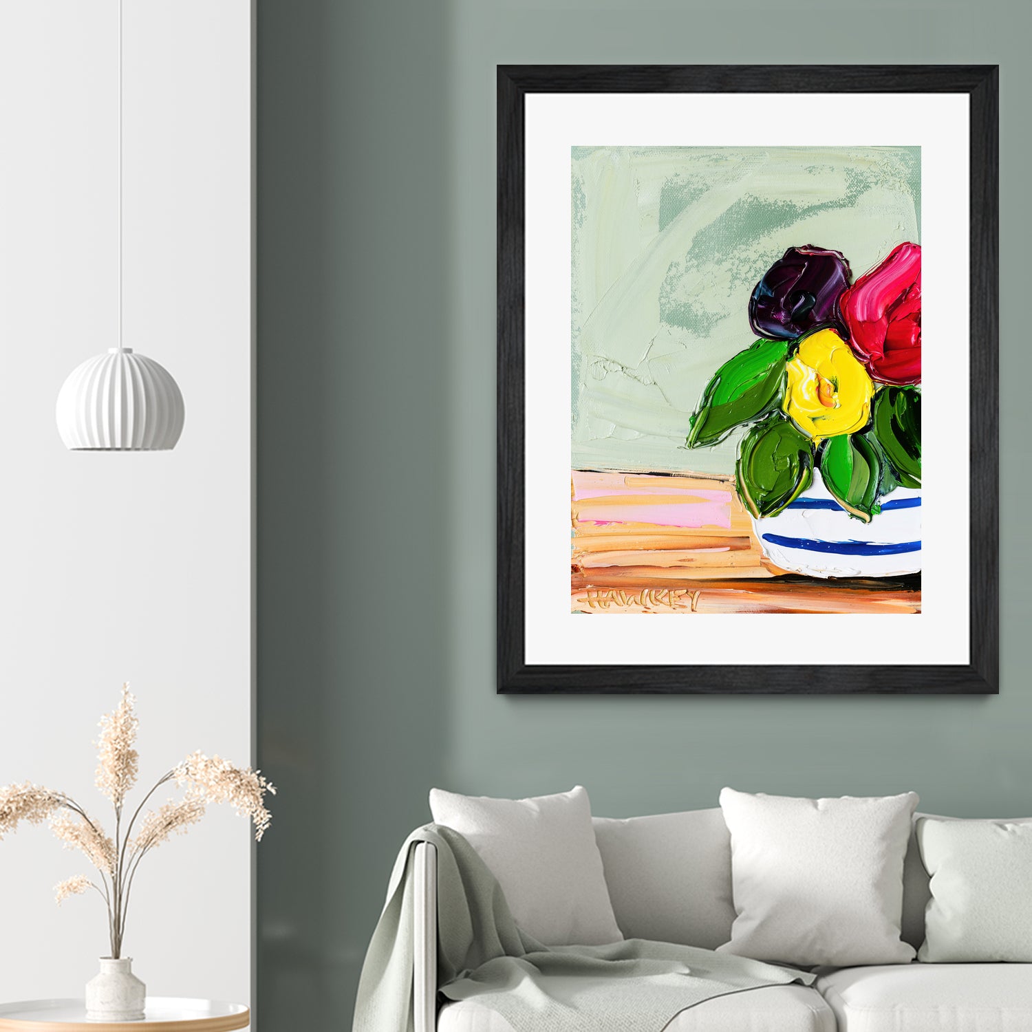 Cherished Aha Master by Angela on GIANT ART - red flowers floral