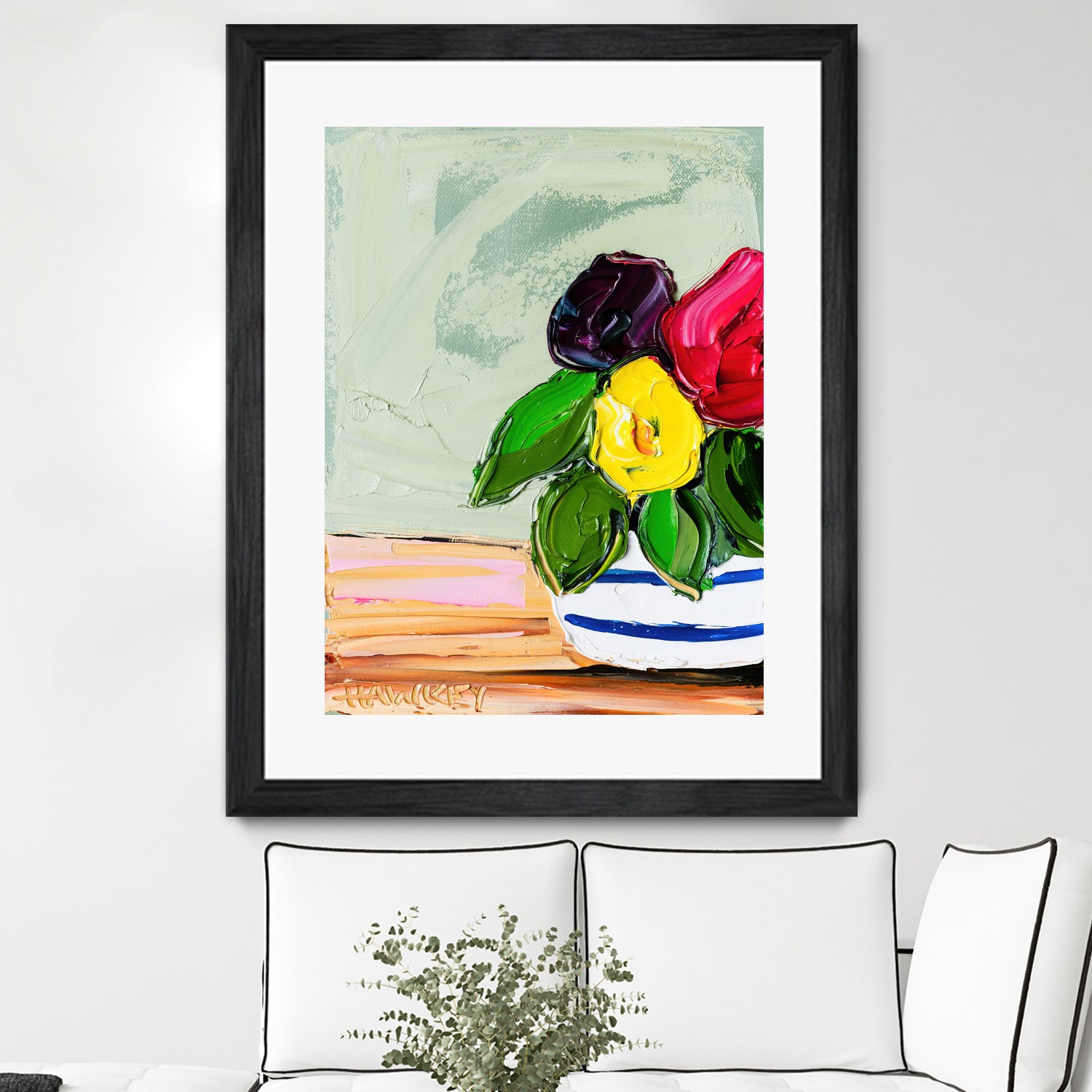 Cherished Aha Master by Angela on GIANT ART - red flowers floral