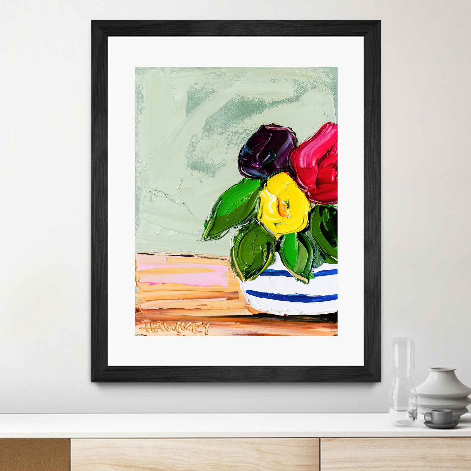 Cherished Aha Master by Angela on GIANT ART - red flowers floral