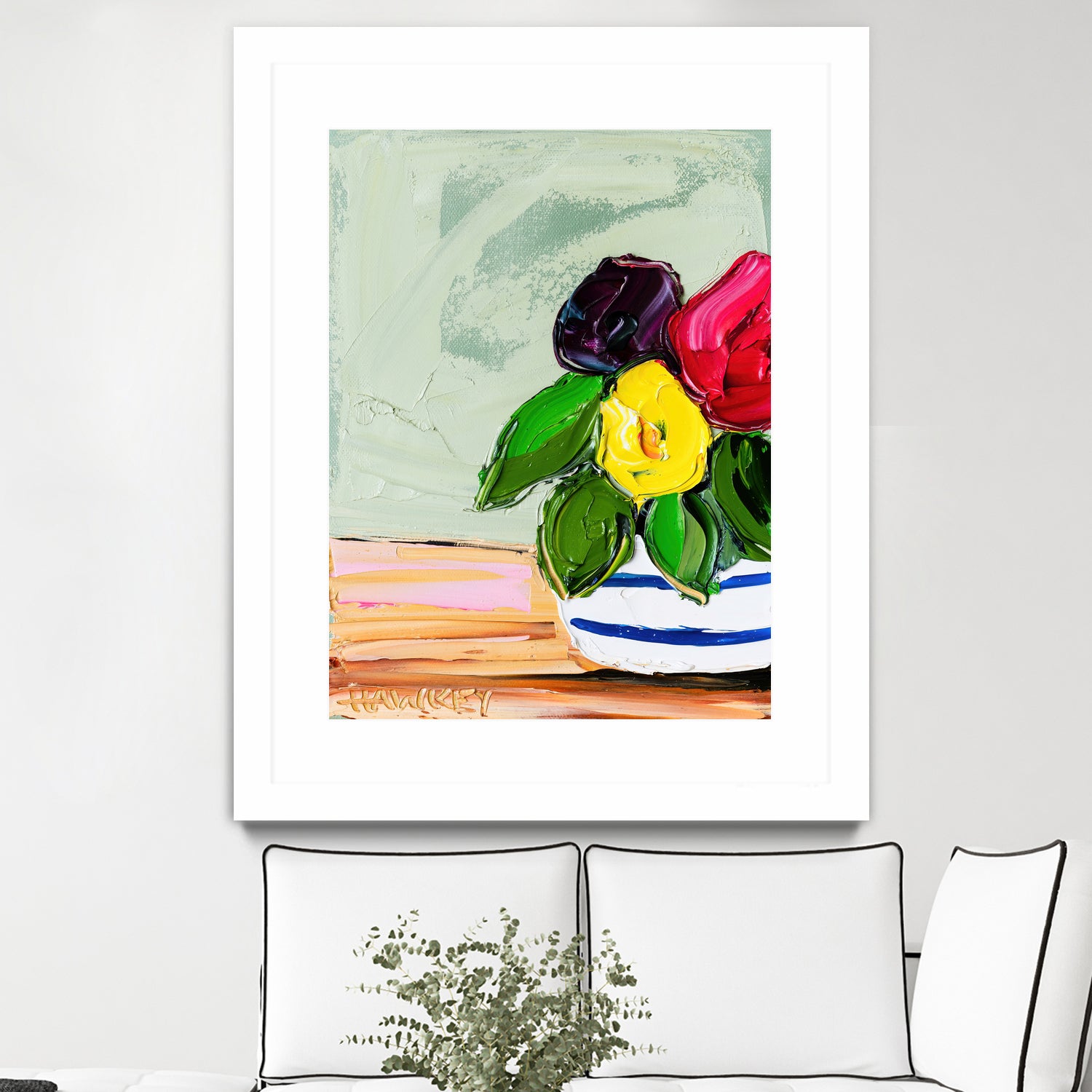 Cherished Aha Master by Angela on GIANT ART - red flowers floral