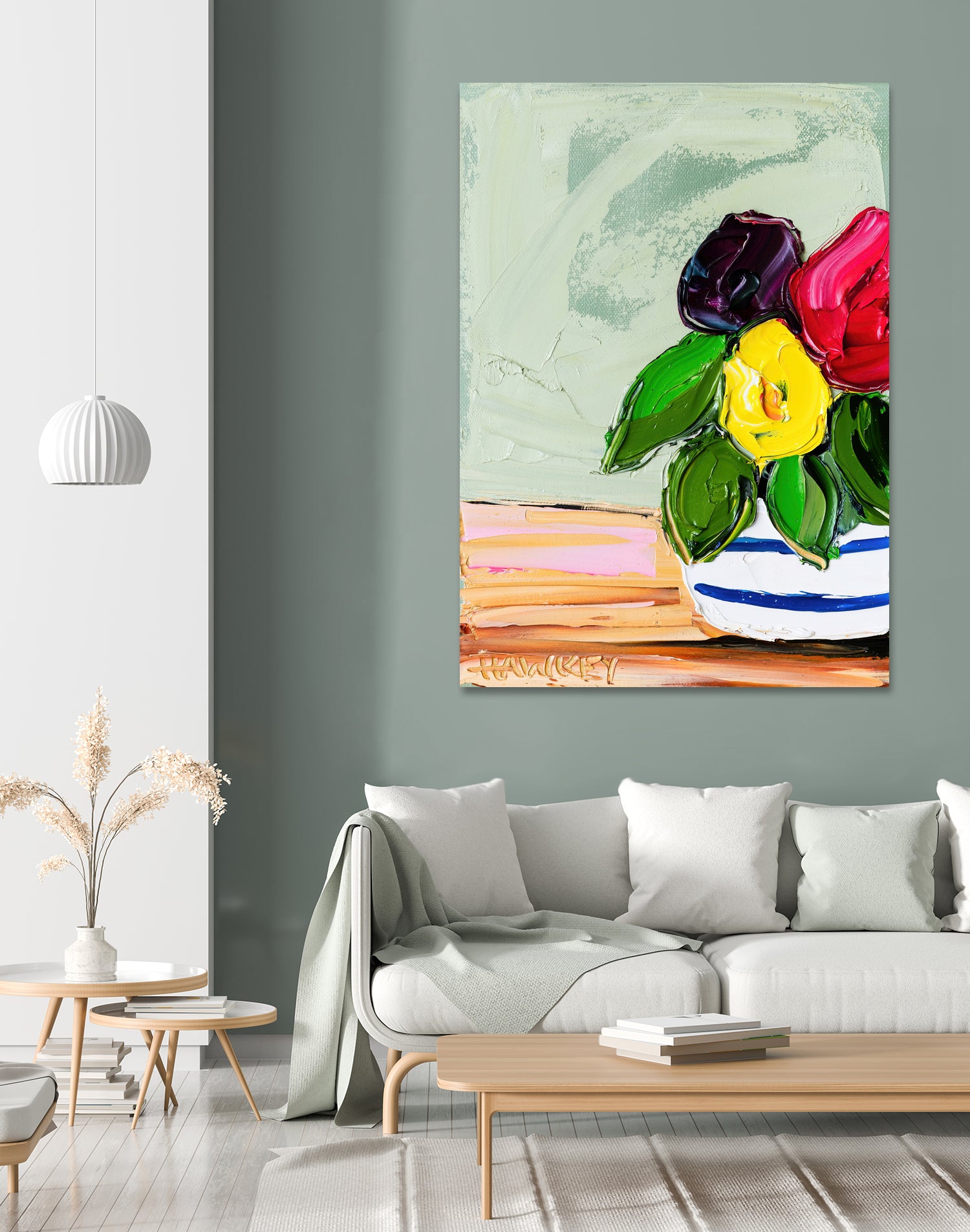 Cherished Aha Master by Angela on GIANT ART - red flowers floral