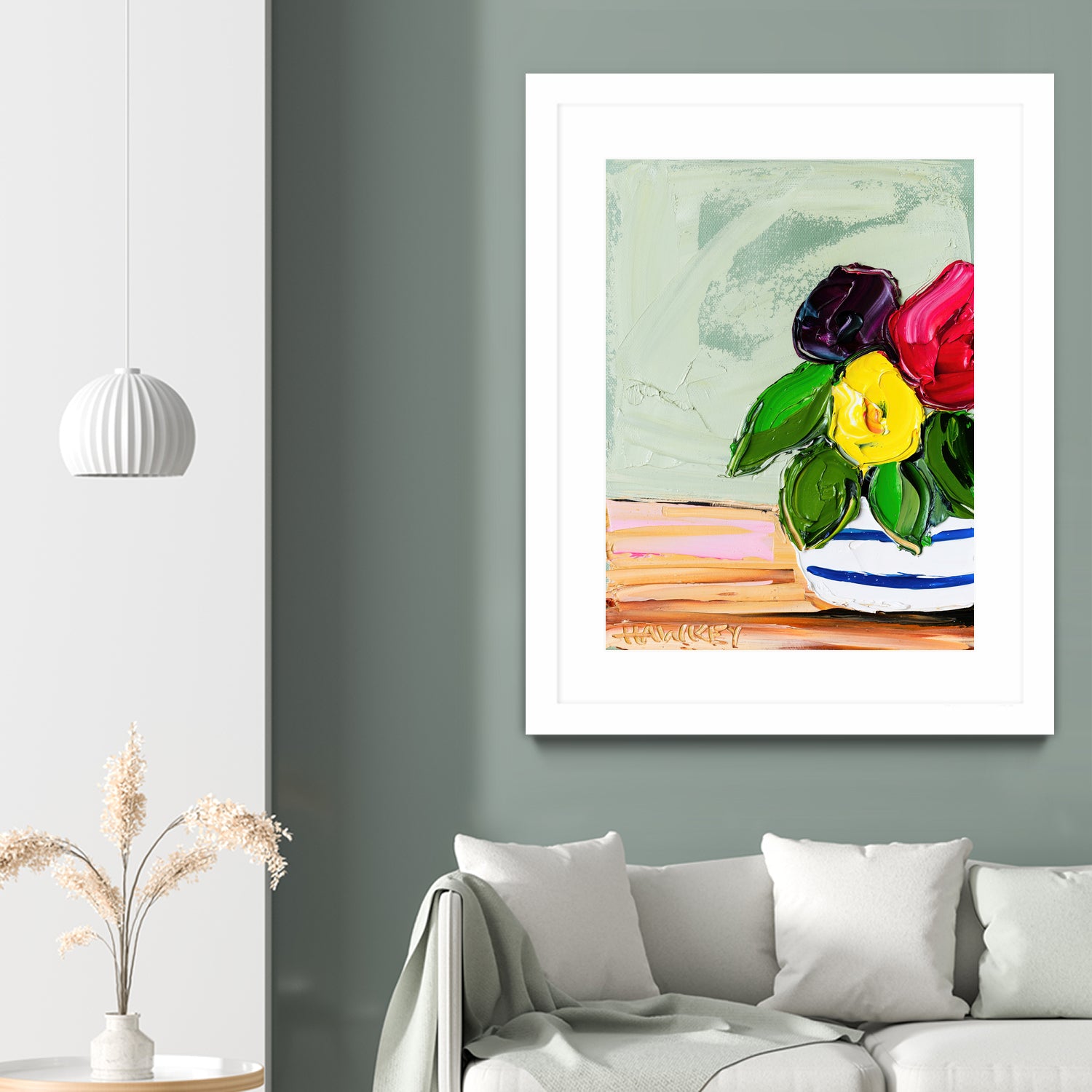 Cherished Aha Master by Angela on GIANT ART - red flowers floral