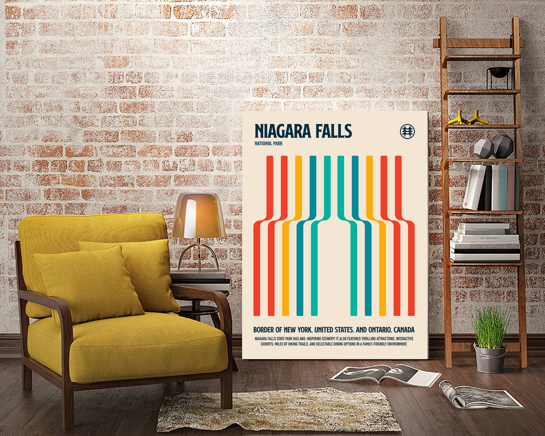 Niagara Falls National Park Travel Poster by Retrodrome on GIANT ART