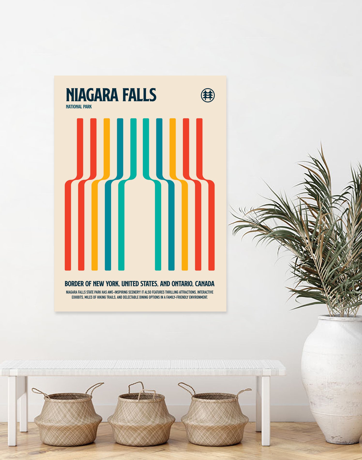 Niagara Falls National Park Travel Poster by Retrodrome on GIANT ART