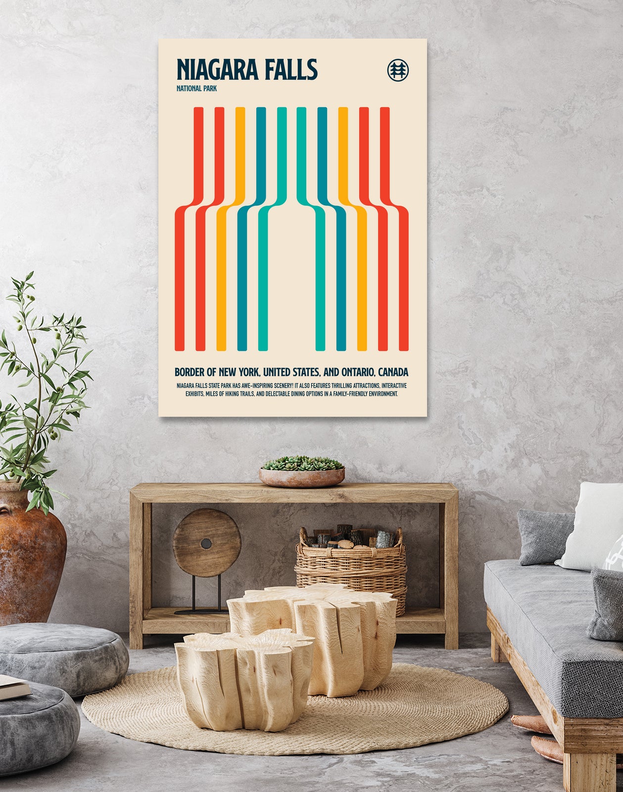 Niagara Falls National Park Travel Poster by Retrodrome on GIANT ART