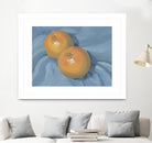 Oranges on Blue by Carrie on GIANT ART - illustration painterly