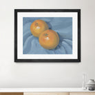 Oranges on Blue by Carrie on GIANT ART - illustration painterly