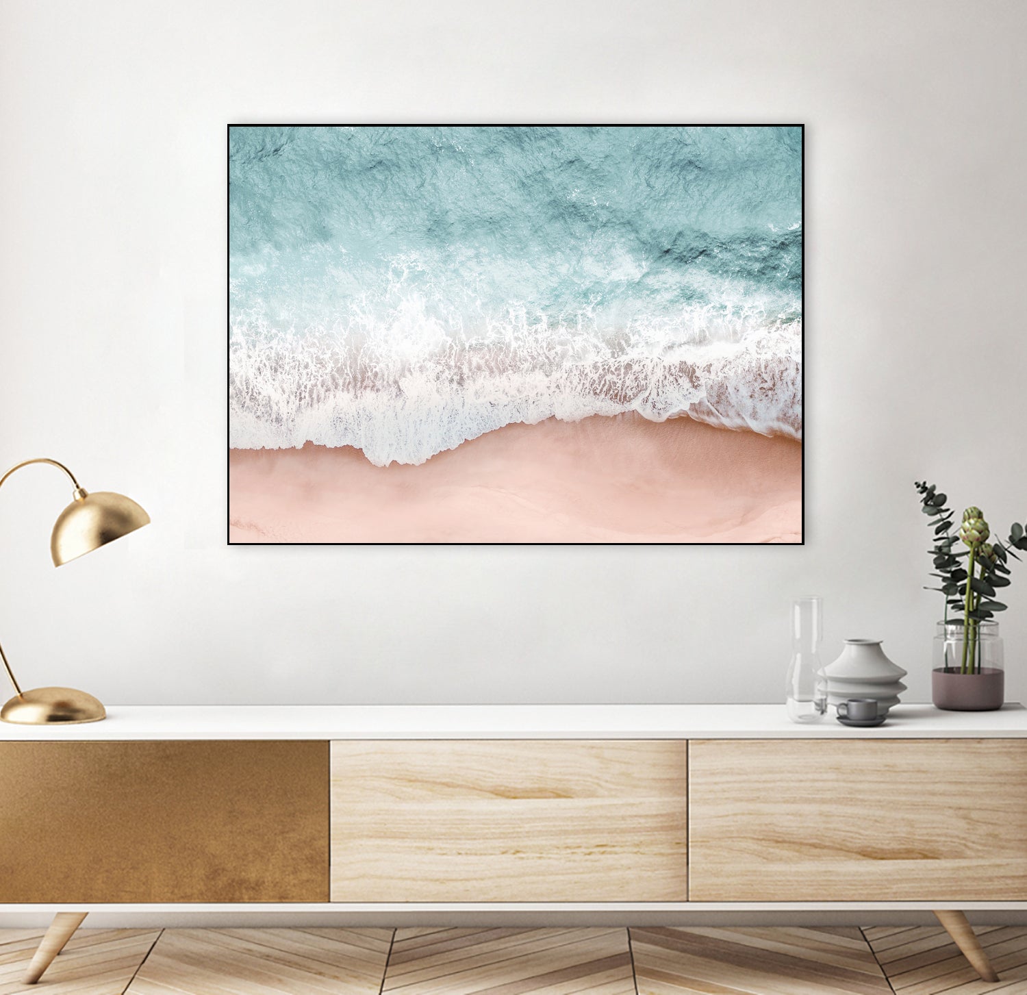 Beach Vibes III by Gemma Bardot on GIANT ART - pink landscape tourism