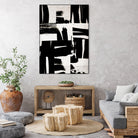 Wabi Sabi Black and White Abstract by Iris Lehnhardt on GIANT ART - collage paintings collage