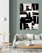 Wabi Sabi Black and White Abstract by Iris Lehnhardt on GIANT ART - collage paintings collage