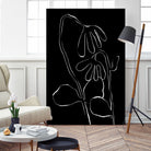 Flower and Leaves Sketch by Martina on GIANT ART - flowers and plants monochrome art