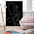 Flower and Leaves Sketch by Martina on GIANT ART - flowers and plants monochrome art