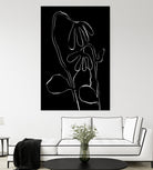 Flower and Leaves Sketch by Martina on GIANT ART - flowers and plants monochrome art