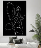 Flower and Leaves Sketch by Martina on GIANT ART - flowers and plants monochrome art