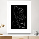Flower and Leaves Sketch by Martina on GIANT ART - flowers and plants monochrome art