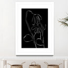 Flower and Leaves Sketch by Martina on GIANT ART - flowers and plants monochrome art