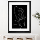 Flower and Leaves Sketch by Martina on GIANT ART - flowers and plants monochrome art