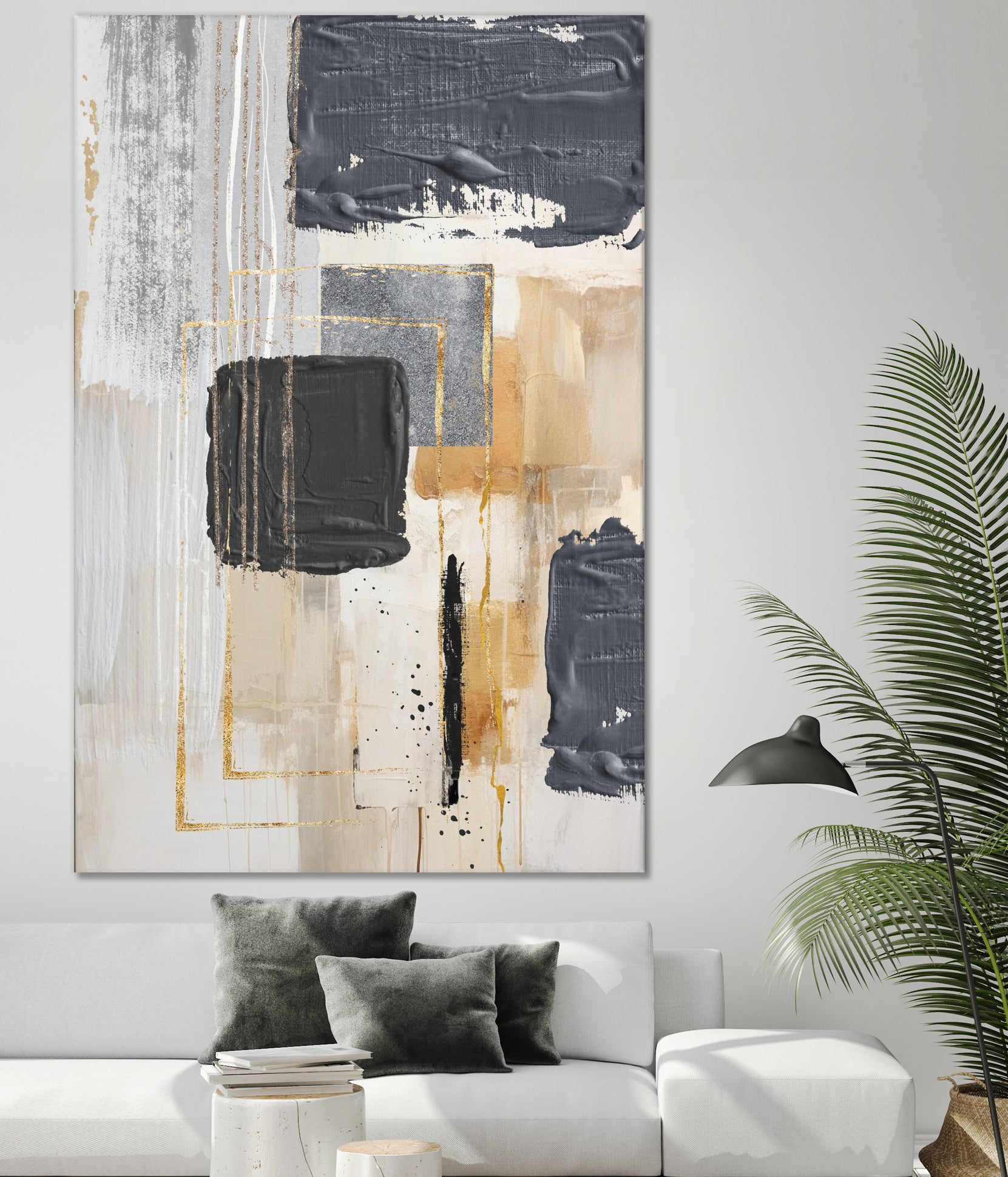 Neutral With Grey 1 by Sally on GIANT ART - ann moss