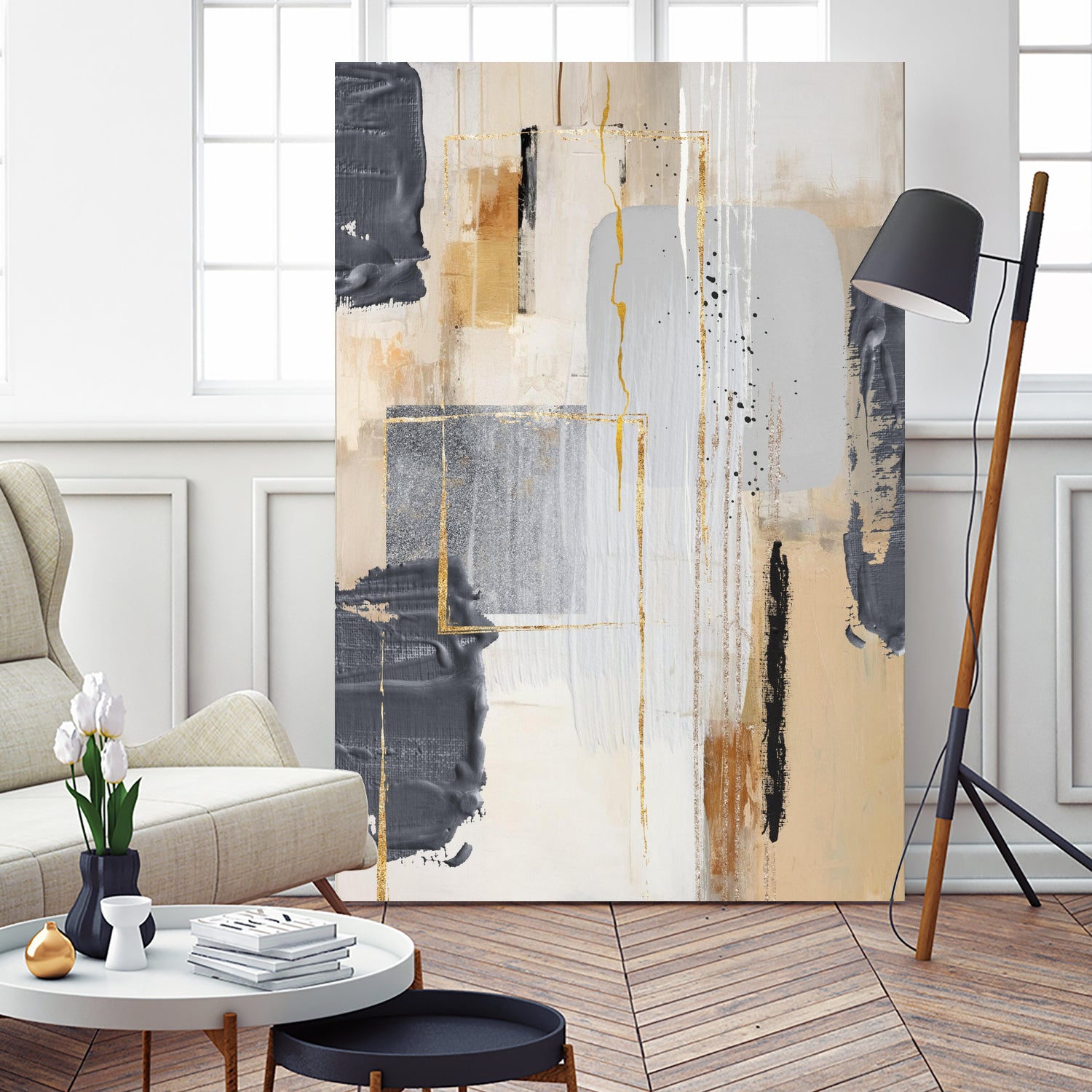 Neutral With Grey 2 by Sally on GIANT ART - illustration sally ann moss