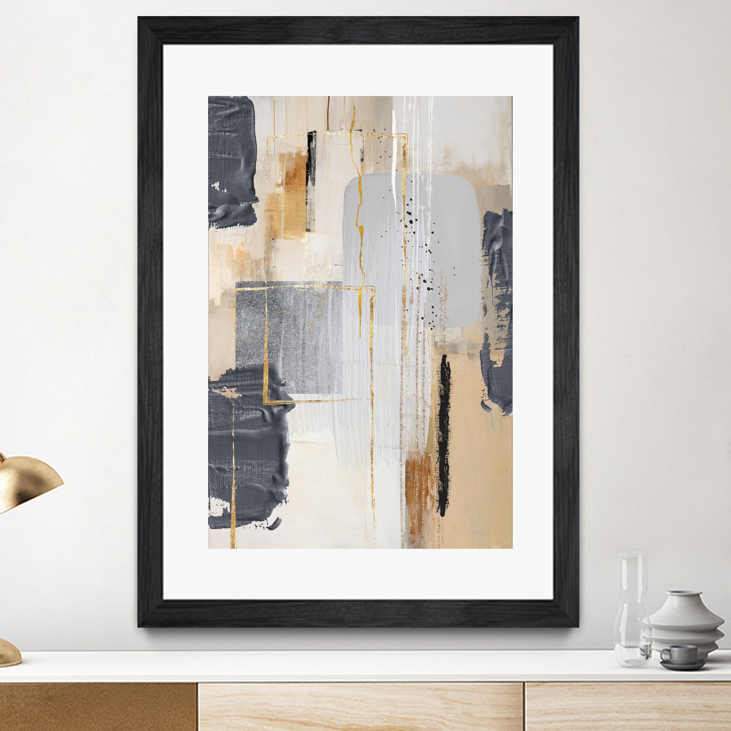 Neutral With Grey 2 by Sally on GIANT ART - illustration sally ann moss