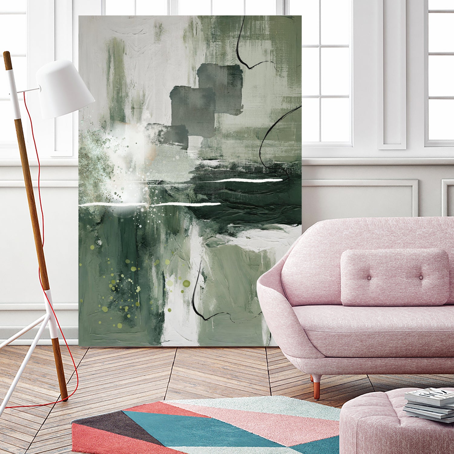 Canvas Greens 1 by Sally on GIANT ART - ann moss