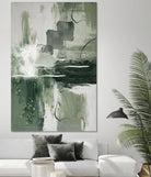 Canvas Greens 1 by Sally on GIANT ART - ann moss