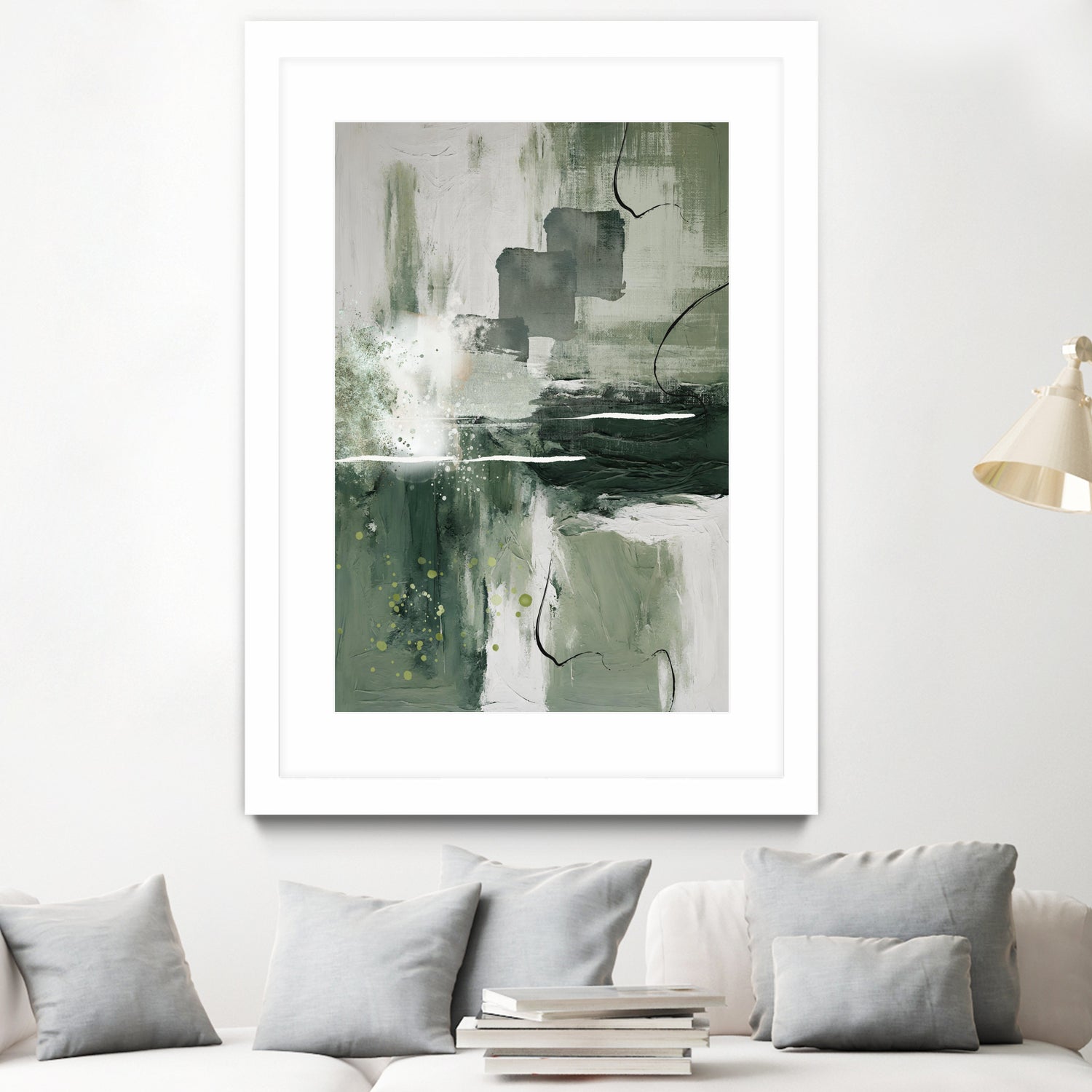 Canvas Greens 1 by Sally on GIANT ART - ann moss