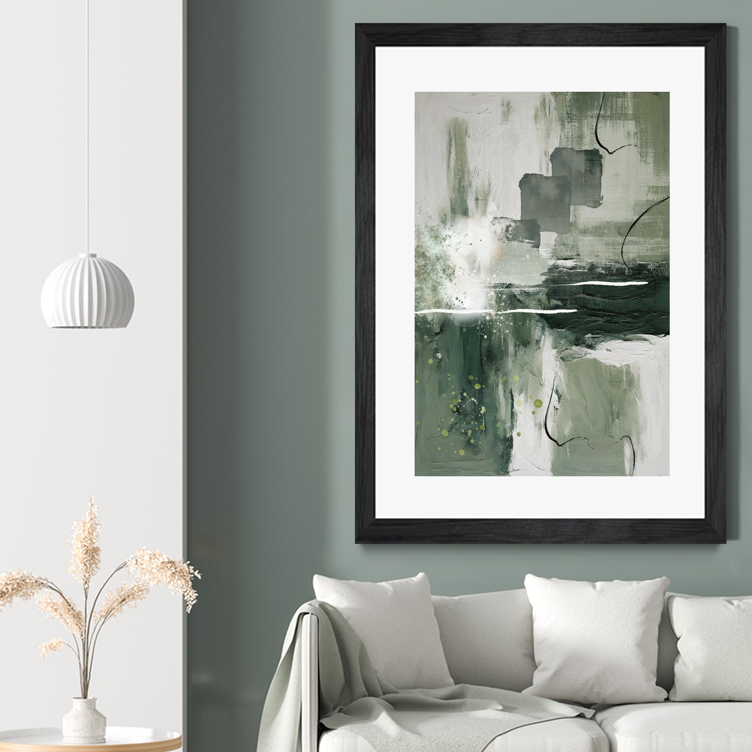 Canvas Greens 1 by Sally on GIANT ART - ann moss