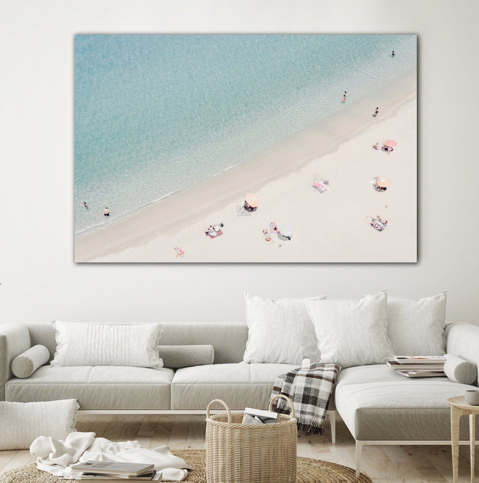 Aerial beach view by Photolovers on GIANT ART - landscape sunbathing