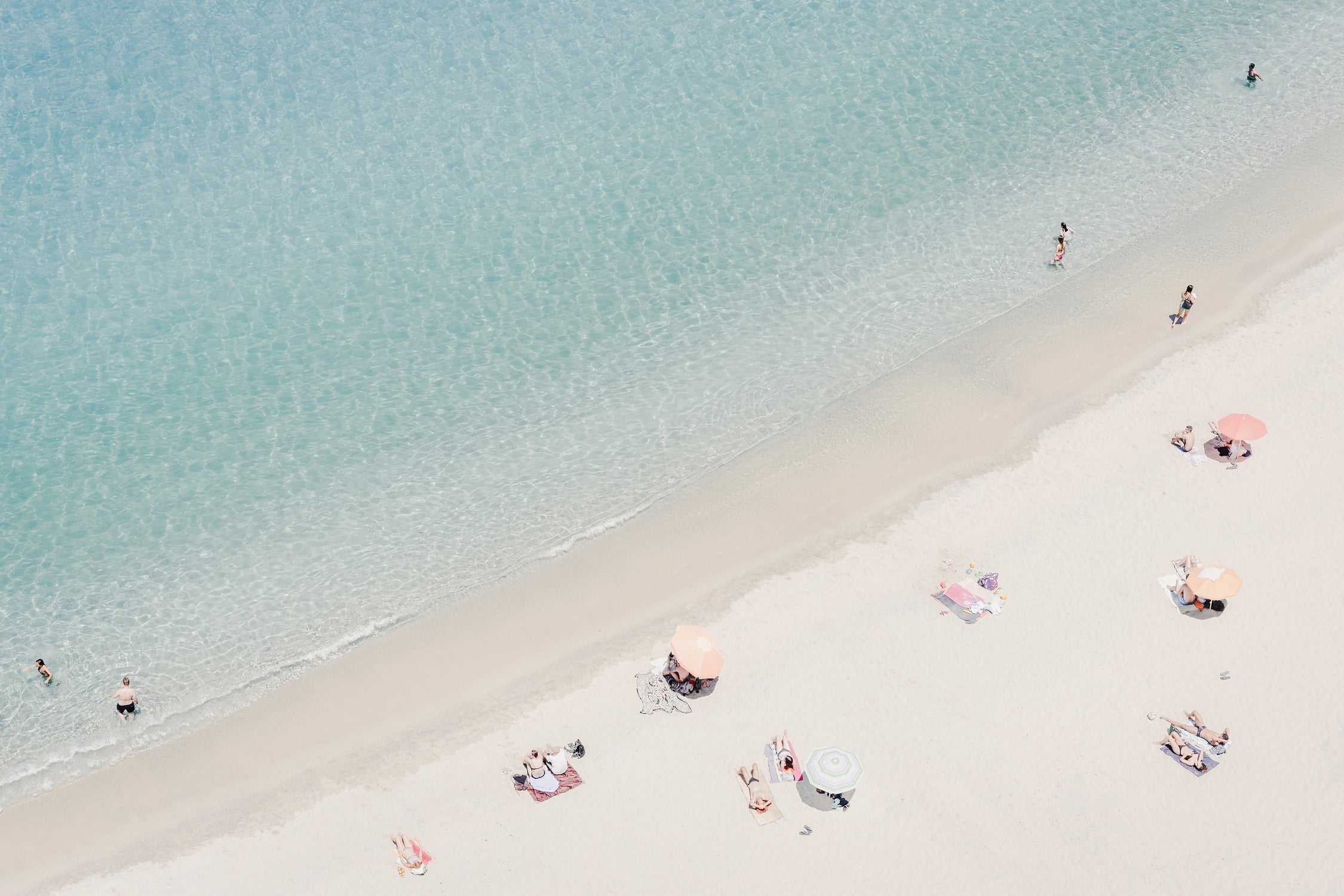 Aerial beach view by Photolovers on GIANT ART - landscape sunbathing