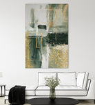 Green and Gold Moment 3 by Sally on GIANT ART - illustration sally ann moss