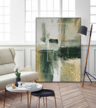 Green and Gold Moment 3 by Sally on GIANT ART - illustration sally ann moss