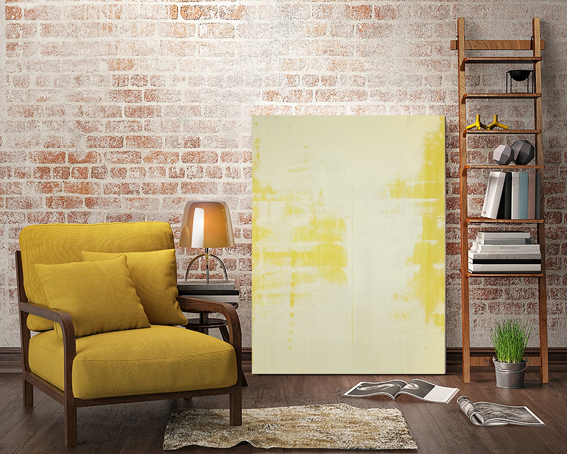 SUNNY SIDE UP by Gustaf Tidholm on GIANT ART - abstract yellow