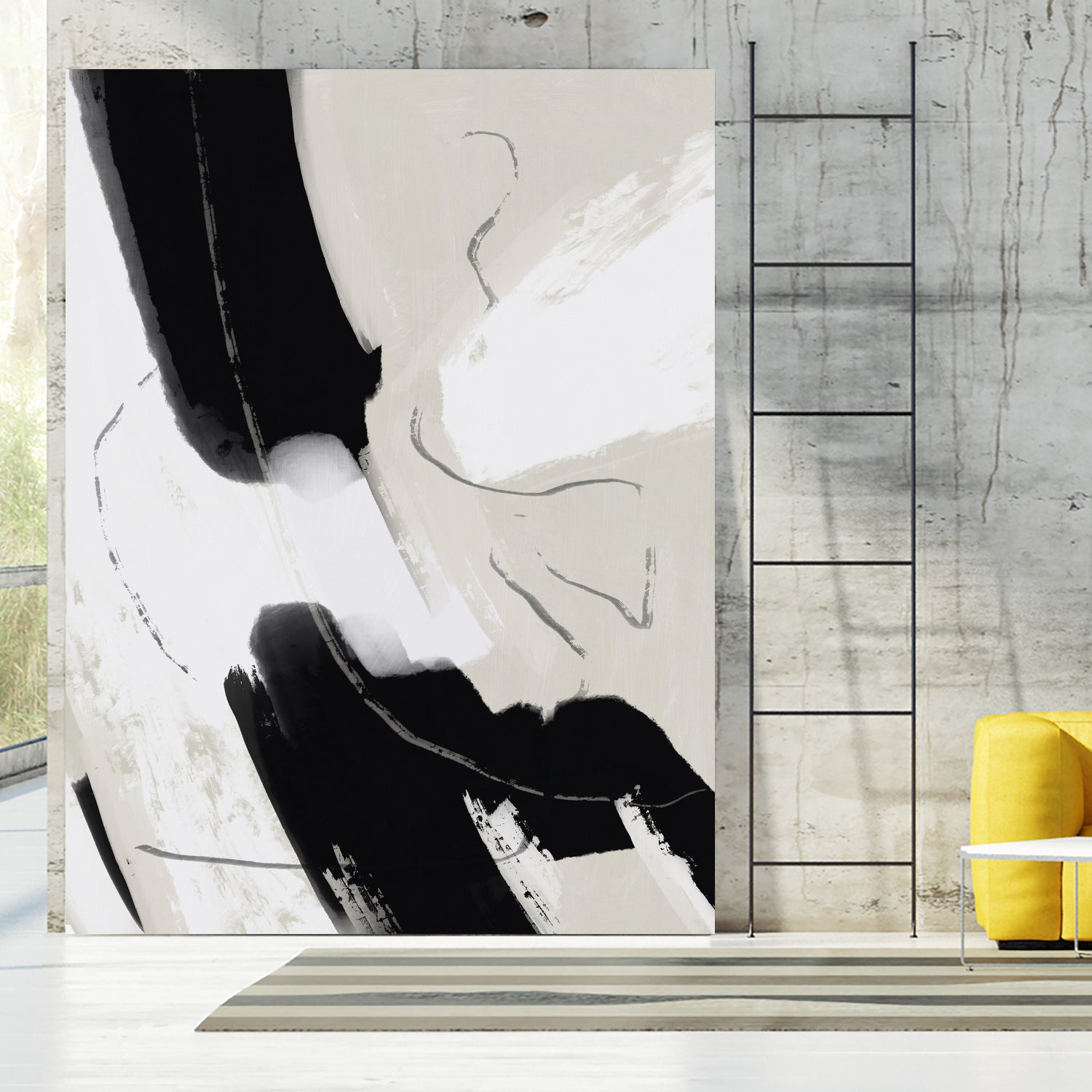 Paint abstract black and white by Little on GIANT ART - dean