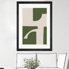 Green Beige Modern by THE on GIANT ART - illustration drawing