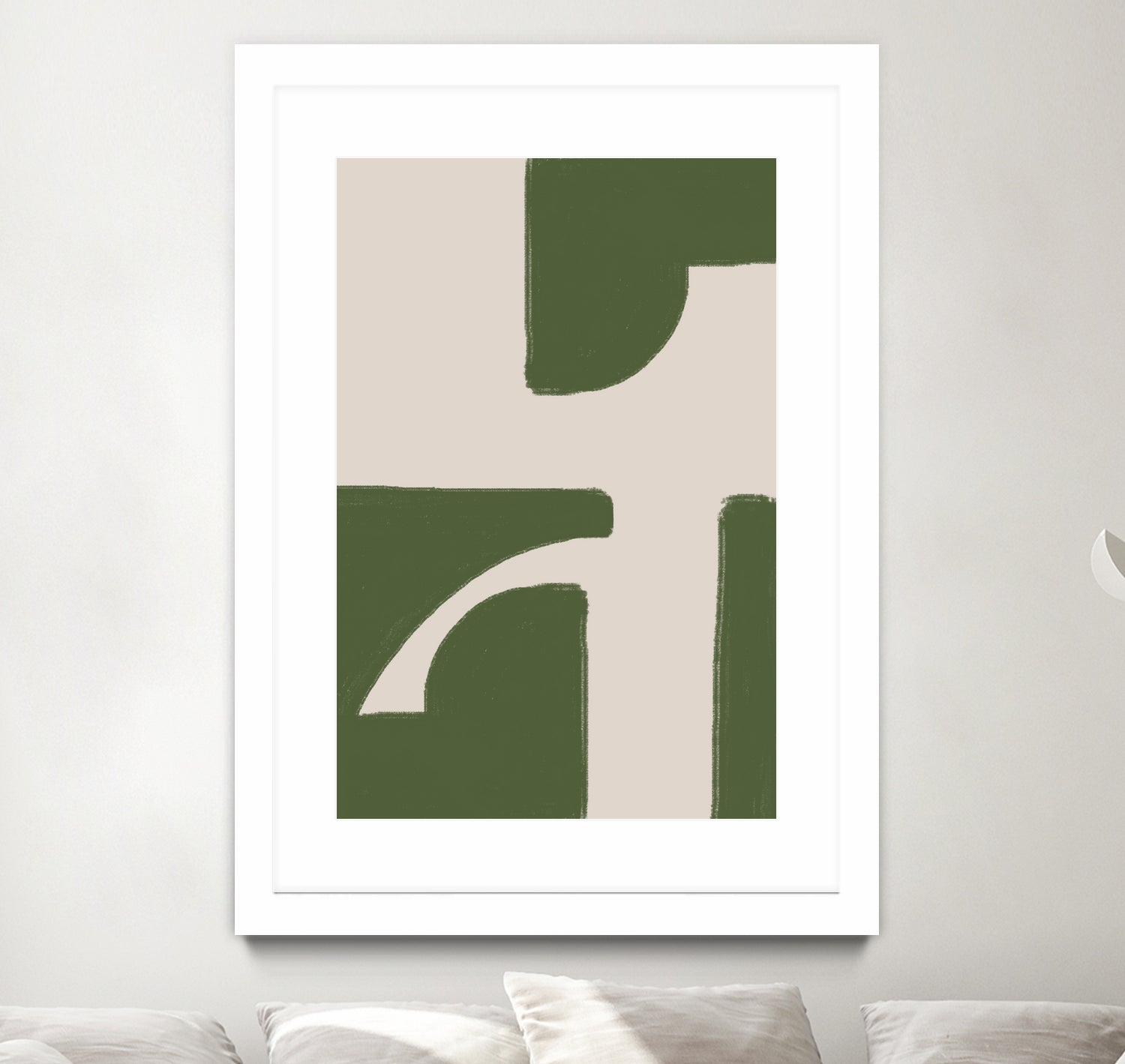 Green Beige Modern by THE on GIANT ART - illustration drawing