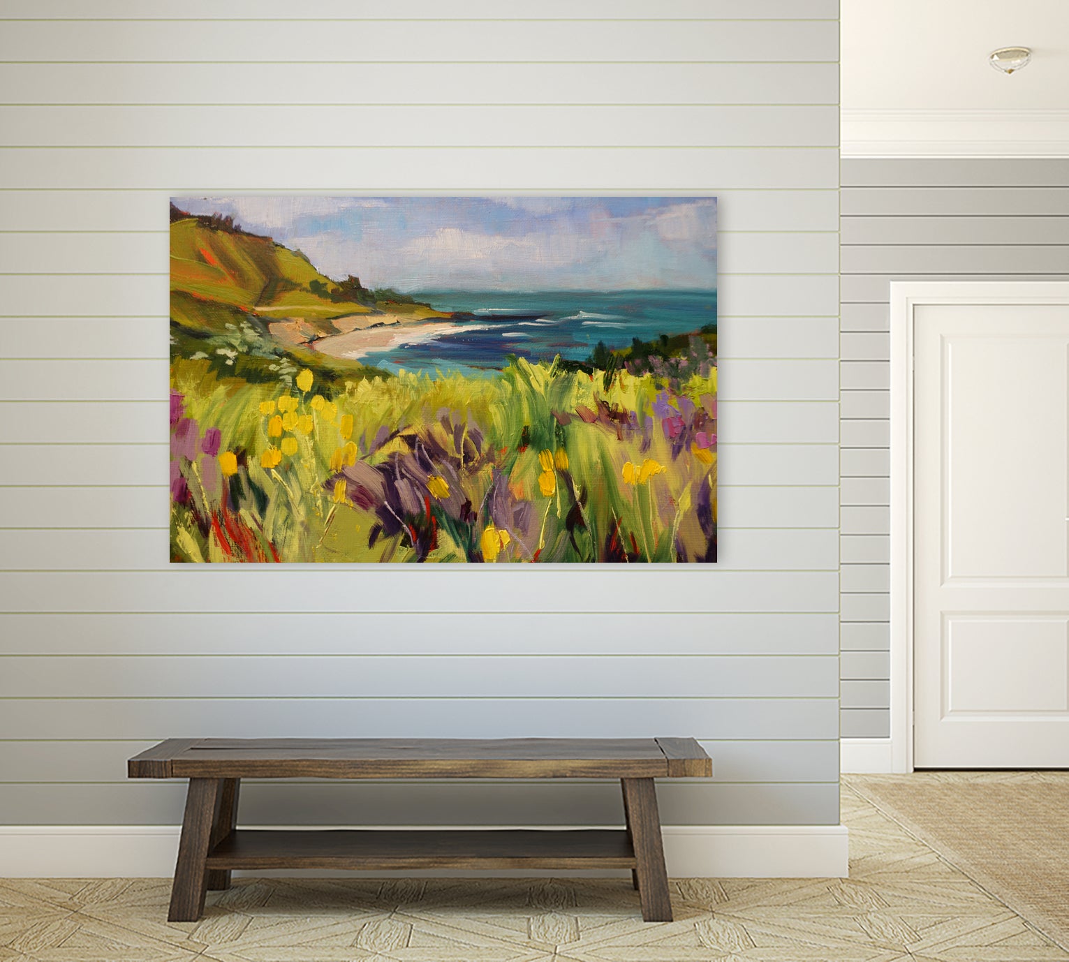 Coastal California  by Maxine Shore  on GIANT ART - green landscape  coast