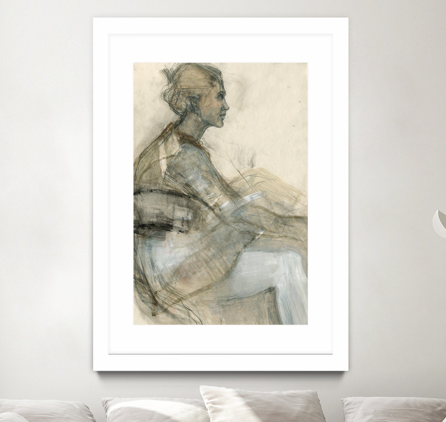 Sketch of a Woman Figure by Ute Rathmann on GIANT ART - portrait drawing figurative portrait drawing