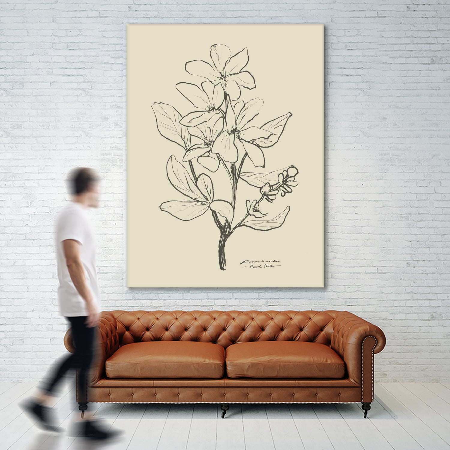 Floral 1 by Dan Hobday on GIANT ART - flowers and plants sketch
