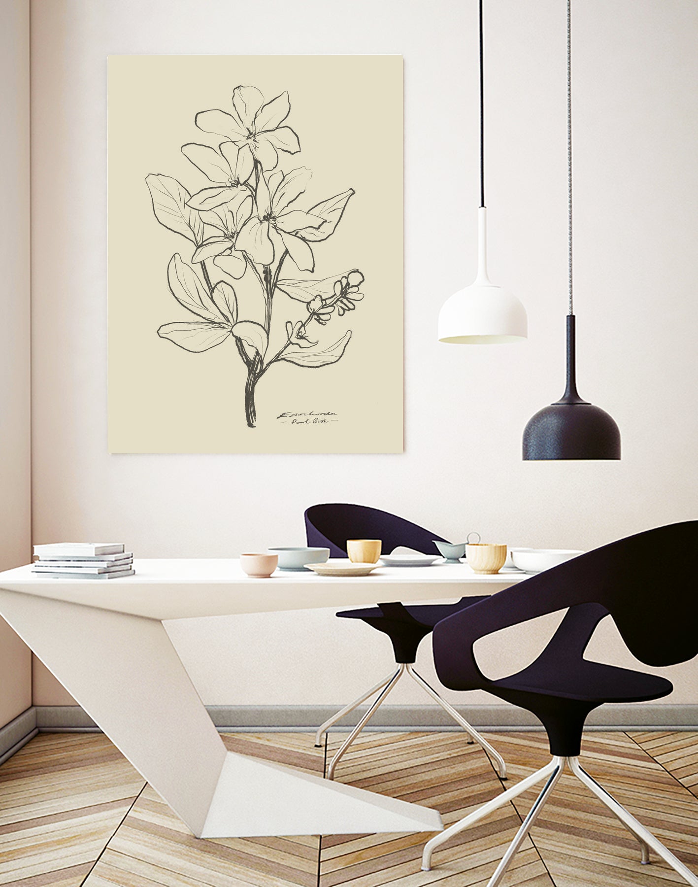 Floral 1 by Dan Hobday on GIANT ART - flowers and plants sketch