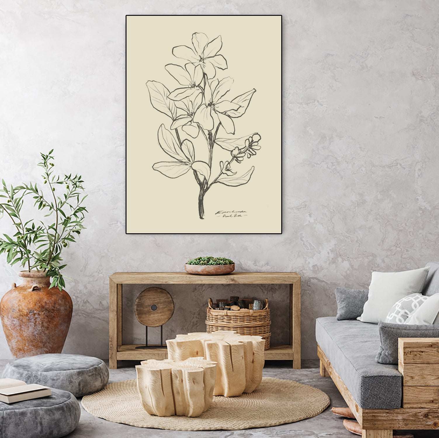 Floral 1 by Dan Hobday on GIANT ART - flowers and plants sketch