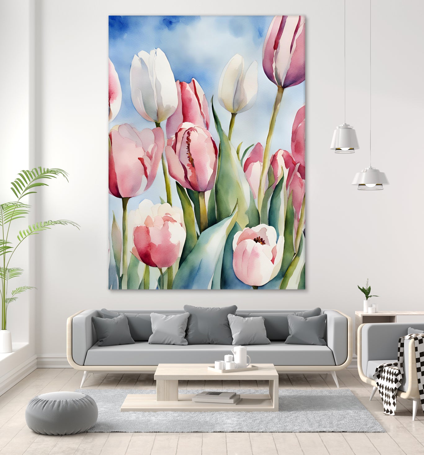 Tulpenfeld by Ohkimiko on GIANT ART - illustration tulpen