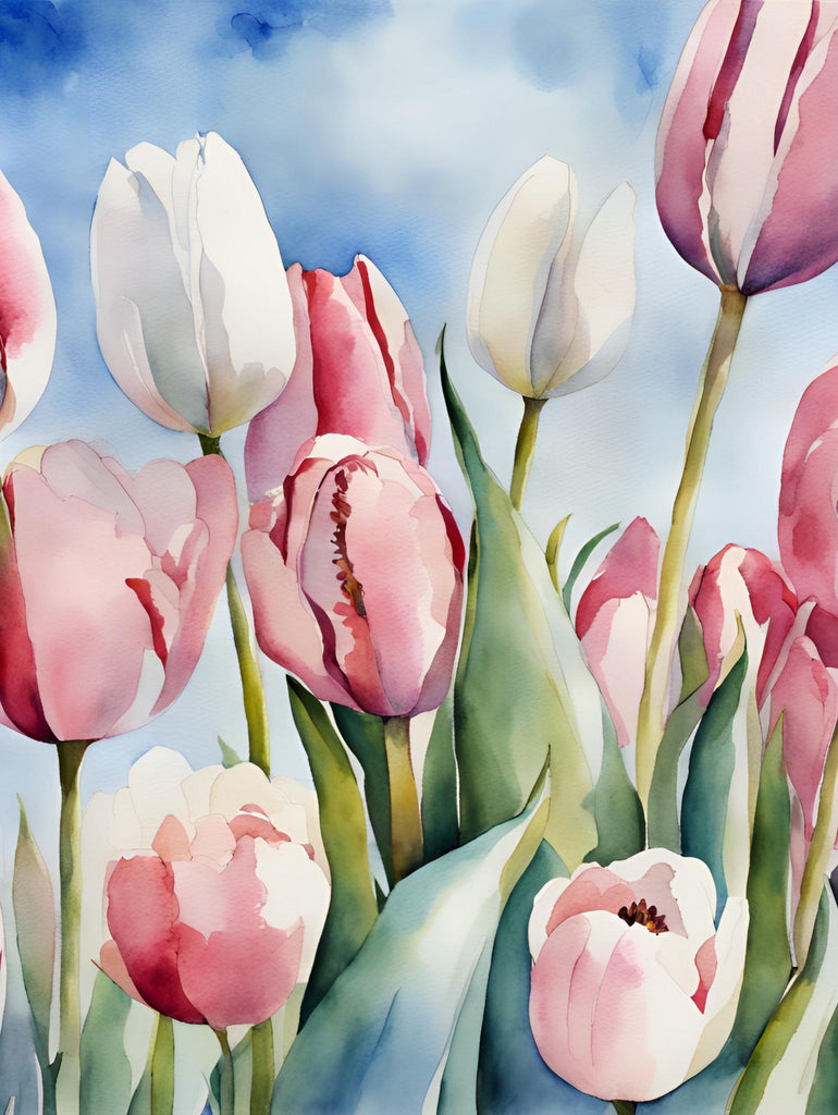 Tulpenfeld by Ohkimiko on GIANT ART - illustration tulpen