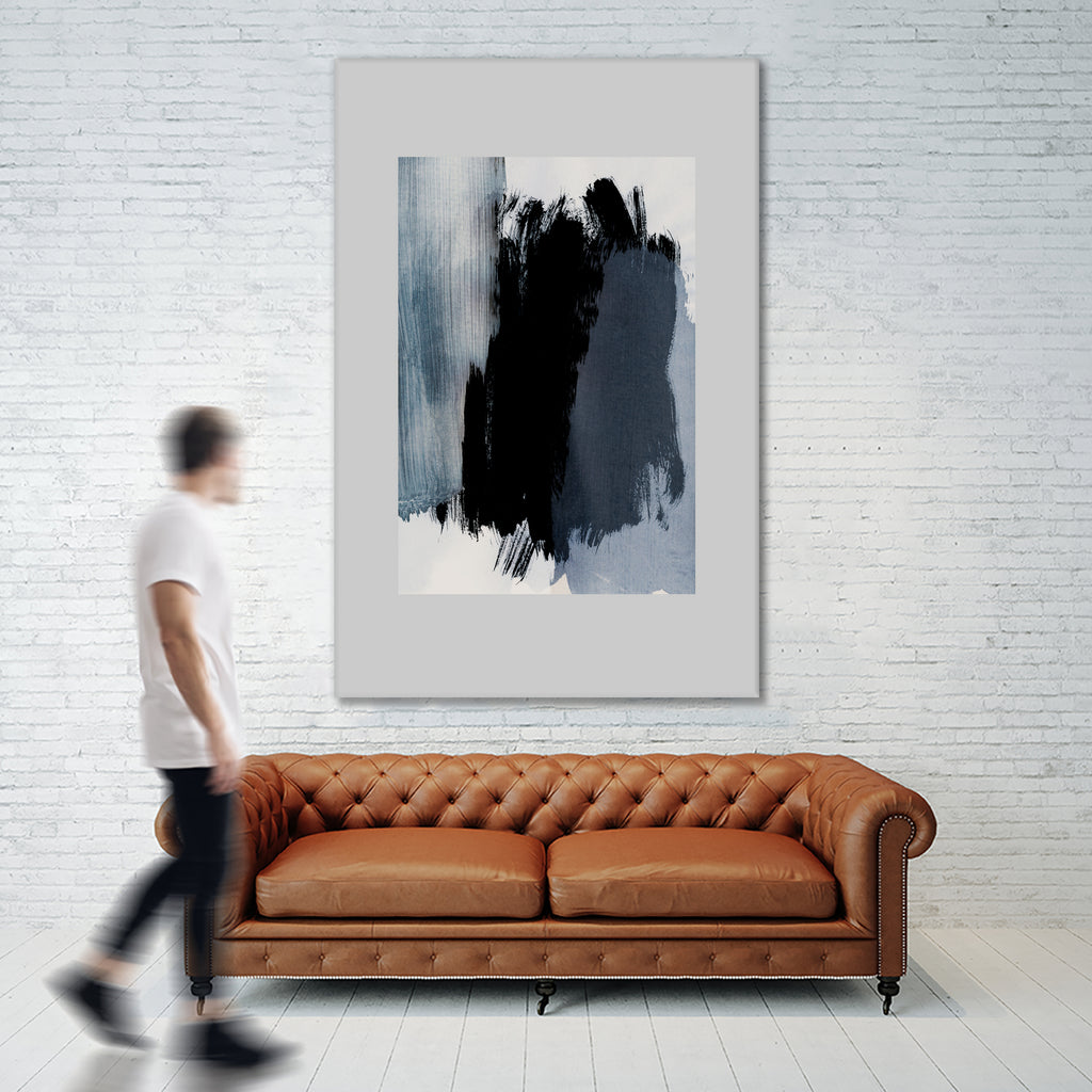 Abstract Brush Strokes 15 by Mareike on GIANT ART - blue illustration painted